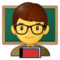 Man Teacher emoji on Samsung